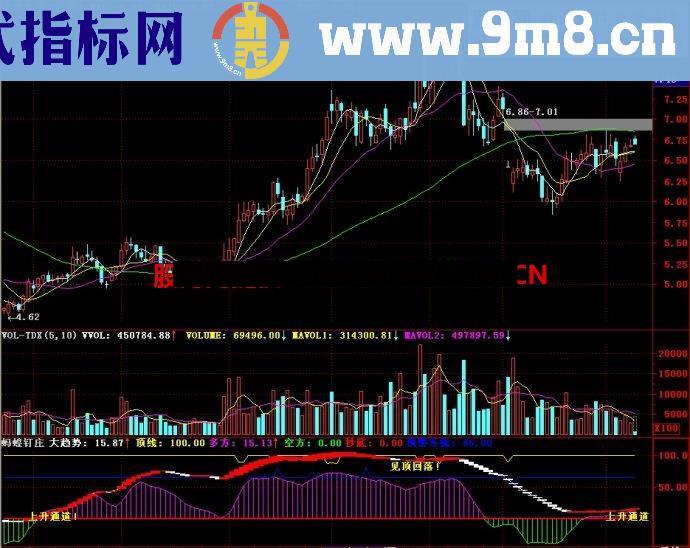 通达信蚂蝗钉庄副图指标