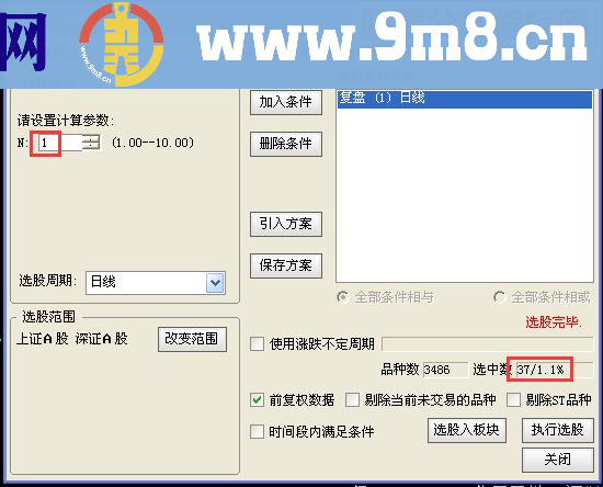 通达信复盘选股/副图指标贴图