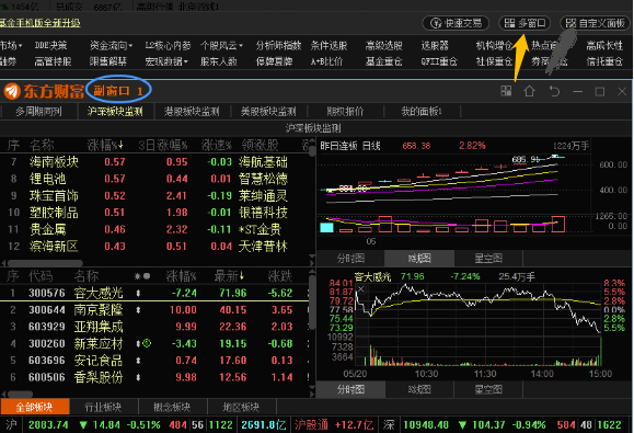 交易软件如何分屏？